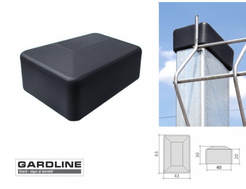 Capac 60x40mm negru