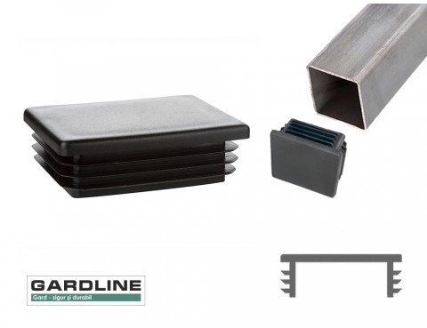 Capac intern pentru stâlp 60x40mm negru