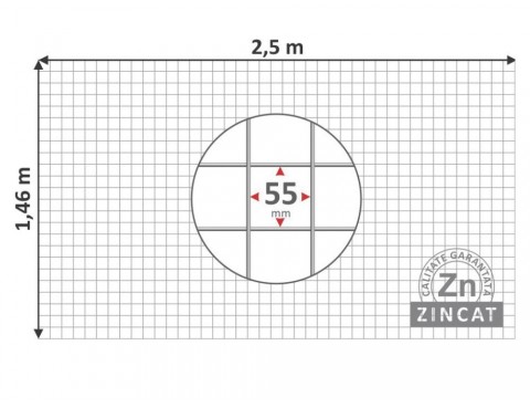 Сетка для габионов 55х55мм D-3,7мм 1,46х2,5м