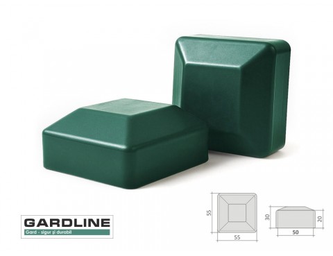 Capac pentru stâlp 50x50mm verde