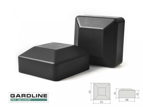 Capac pentru stâlp 60x60mm negru
