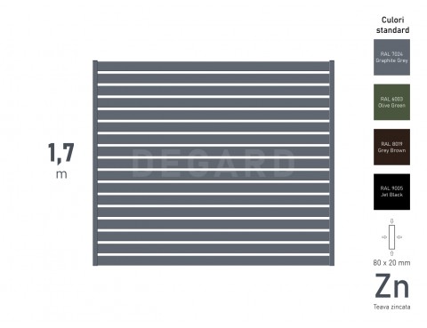 Panou gard ORIZONT 20 H-1,70m L-2,00m RAL 7024