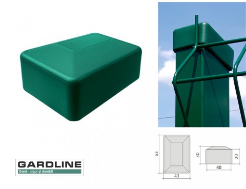 Capac 60x40mm verde