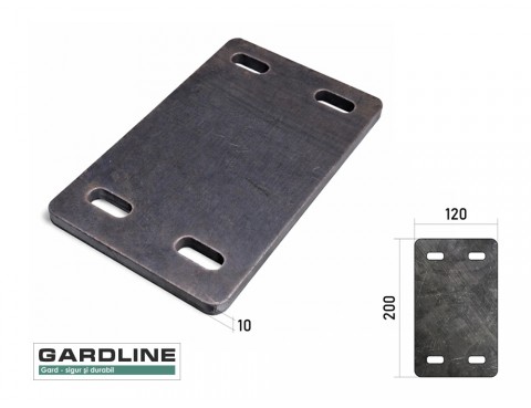 Talpa sudabila pentru stalp 120x200x10mm