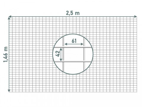 Сетка для габионов 42х61мм D-3,7мм 1,46х2,5м