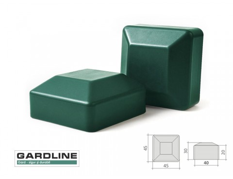 Capac pentru stâlp 40x40mm verde